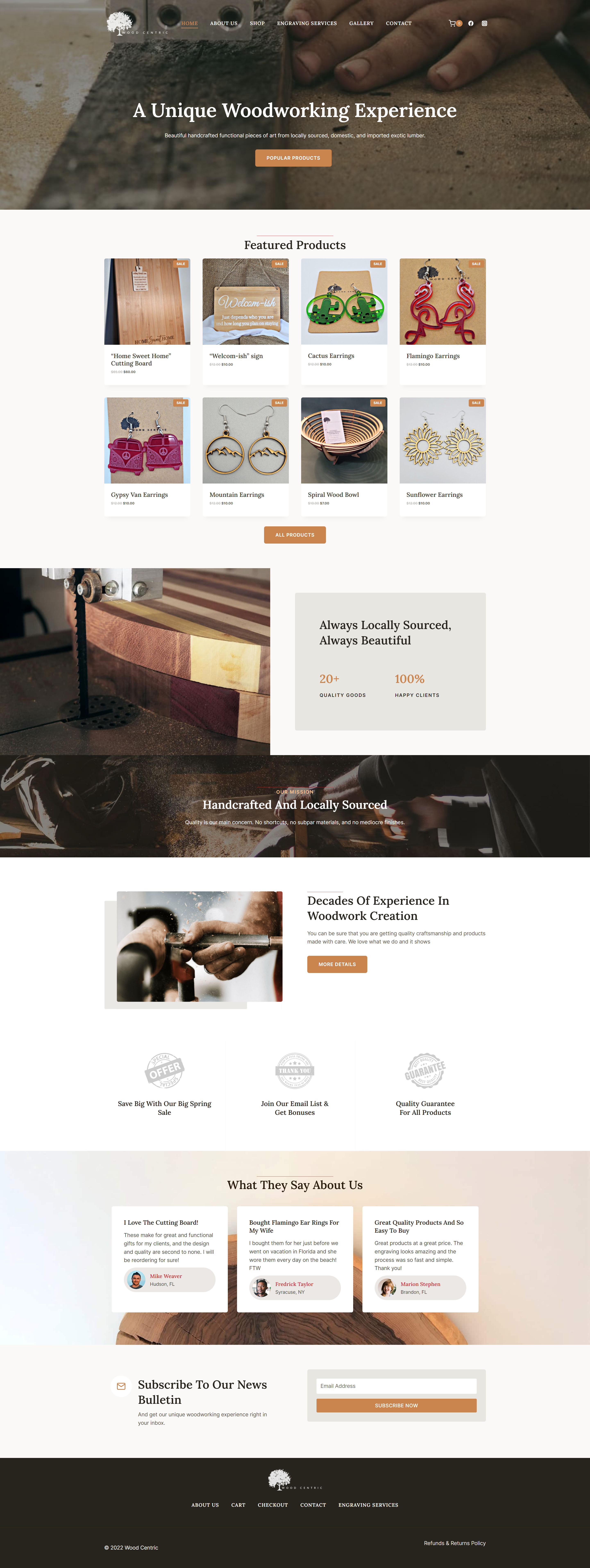 Wood Centric Website